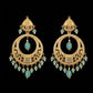 22K Yellow Gold Sunburst Latkan Earrings | Multi-Tiered Traditional Gold Dangles