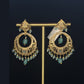 22K Yellow Gold Sunburst Latkan Earrings | Multi-Tiered Traditional Gold Dangles