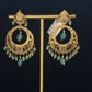 22K Yellow Gold Sunburst Latkan Earrings | Multi-Tiered Traditional Gold Dangles