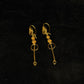 22K Gold Traditional Rawa Work Latkan Earrings | Granulated Filigree Drop Jewelry