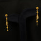 22K Gold Geometric Filigree Latkan Earrings | Modern Beaded Tassel Dangles