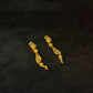 22K Gold Geometric Filigree Latkan Earrings | Modern Beaded Tassel Dangles