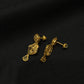 22K Gold Filigree Dangle Earrings - Elegant Traditional Design