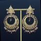 22K Yellow Gold Traditional Filigree Latkan Earrings | Ornate Beaded Drop Jewelry
