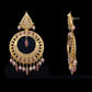 22K Yellow Gold Traditional Filigree Latkan Earrings | Ornate Beaded Drop Jewelry