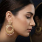 22K Yellow Gold Traditional Filigree Latkan Earrings | Ornate Beaded Drop Jewelry