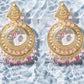 22K Yellow Gold Traditional Filigree Latkan Earrings | Ornate Beaded Drop Jewelry