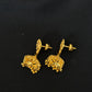 22K Yellow Gold Ornate Filigree Latkan Earrings | Traditional Indian Beaded Drops