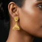 22K Yellow Gold Ornate Filigree Latkan Earrings | Traditional Indian Beaded Drops
