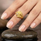 Lady's 22K Gold Floral Engraved Ring | Traditional Handcrafted Band