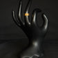 22K Gold Ladies Ring with Grooved Band.