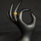 22K Gold Ladies Ring with Grooved Band.