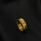 22K Gold Ladies Ring with Textured Band.