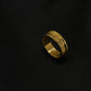 22K Gold Ladies Ring with Textured Band.