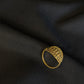 22K Gold Ladies Ring with Textured Band Pattern