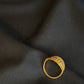 22K Gold Ladies Ring with Textured Band Pattern