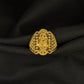 Gents 22K Gold Diamond-Mosaic Signet | Textured Artisan Statement Ring