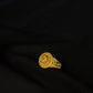 22K Gold Halo Ring with Intricate Detailing - Classic Elegance