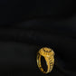 22K Gold Halo Ring with Intricate Detailing - Classic Elegance