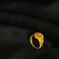22K Gold Halo Ring with Intricate Detailing - Classic Elegance