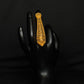 22K Gold Ladies Finger Ring with Intricate Textured Design - Elegant & Unique