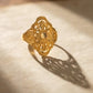 Lady's 22K Gold Beaded Dome Ring | Traditional Textured Fashion Ring