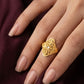 Lady's 22K Gold Beaded Dome Ring | Traditional Textured Fashion Ring