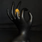 22K Gold Openwork Ring with Floral Accents - Delicate & Elegant