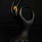 22K Gold Openwork Ring with Floral Accents - Delicate & Elegant