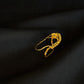 22K Gold Openwork Ring with Floral Accents - Delicate & Elegant