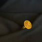 22K Gold Ladies Ring with Intricate Circular Motif.