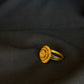 22K Gold Ladies Ring with Intricate Circular Motif.