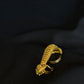 22K Gold Ladies Adjustable Finger Ring with Intricate Filigree Design - Unique & Elegant