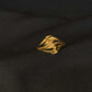 22K Gold Leaf Design Ring - Nature Inspired Elegance