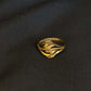 22K Gold Leaf Design Ring - Nature Inspired Elegance