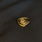 22K Gold Leaf Design Ring - Nature Inspired Elegance