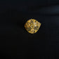 22K Gold Teardrop Ring with Intricate Floral & Textured Detailing
