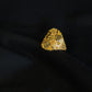 22K Gold Teardrop Ring with Intricate Floral & Textured Detailing