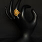 22K Gold Round Filigree Ring with Intricate Detailing - Traditional Indian Design