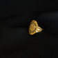 22K Gold Round Filigree Ring with Intricate Detailing - Traditional Indian Design