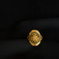 22K Gold Round Filigree Ring with Intricate Detailing - Traditional Indian Design