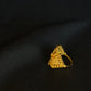 22K Gold Statement Ring - Intricate Floral Design