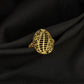 Modern WoGents 22K Gold Wave Ring | Abstract Textured Statement Piece