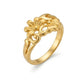 Modern 22K Gold Dual-Texture Ring | Gents Linear Etched Signet