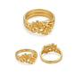 Modern 22K Gold Dual-Texture Ring | Gents Linear Etched Signet