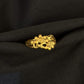 Modern 22K Gold Dual-Texture Ring | Gents Linear Etched Signet
