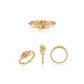 Gents 22K Gold Architectural Grid Ring | Textured Square Statement