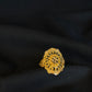 22K Gold Ladies Ring with Intricate Circular Design & Detailed Center.