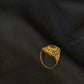 22K Gold Ladies Ring with Intricate Circular Design & Detailed Center.