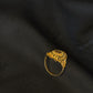 22K Gold Ladies Ring with Intricate Circular Design & Detailed Center.